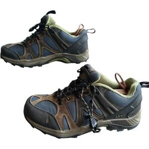 Ahnu Montara II Trail Hiking Shoes Womens SZ 8 Brown Mesh Quicklace Grip Sole